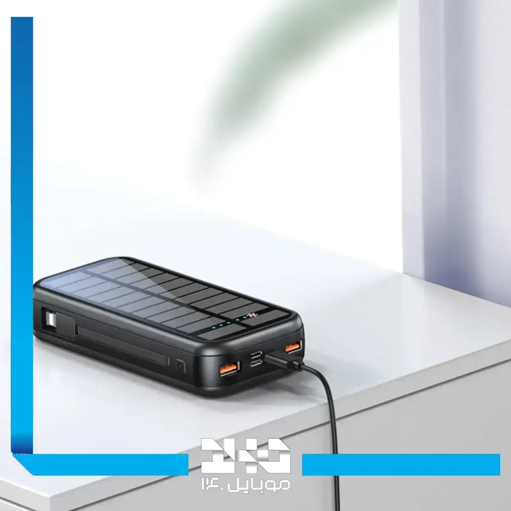 پاوربانک گرین لاین PD20W Solar 2 ظرفیت 20000 میلی آمپر
