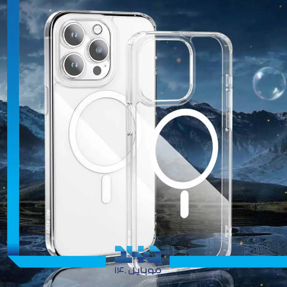 قاب گوشی آیفون 15 پرو مدل Green Lion MagSafe Crystal Clear فوق شفاف
