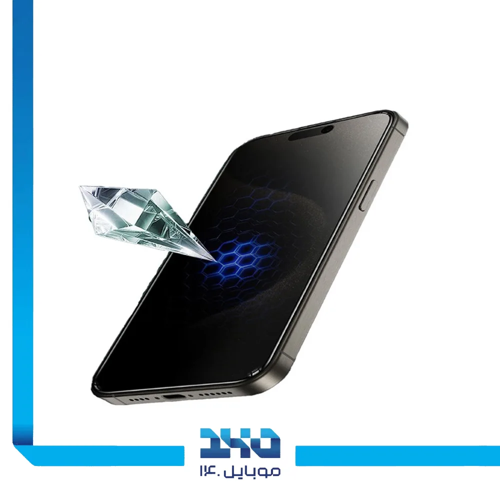 گلس پرایوسی 3D گوشی آیفون 15 پرو گرین لاین مدل Picasso