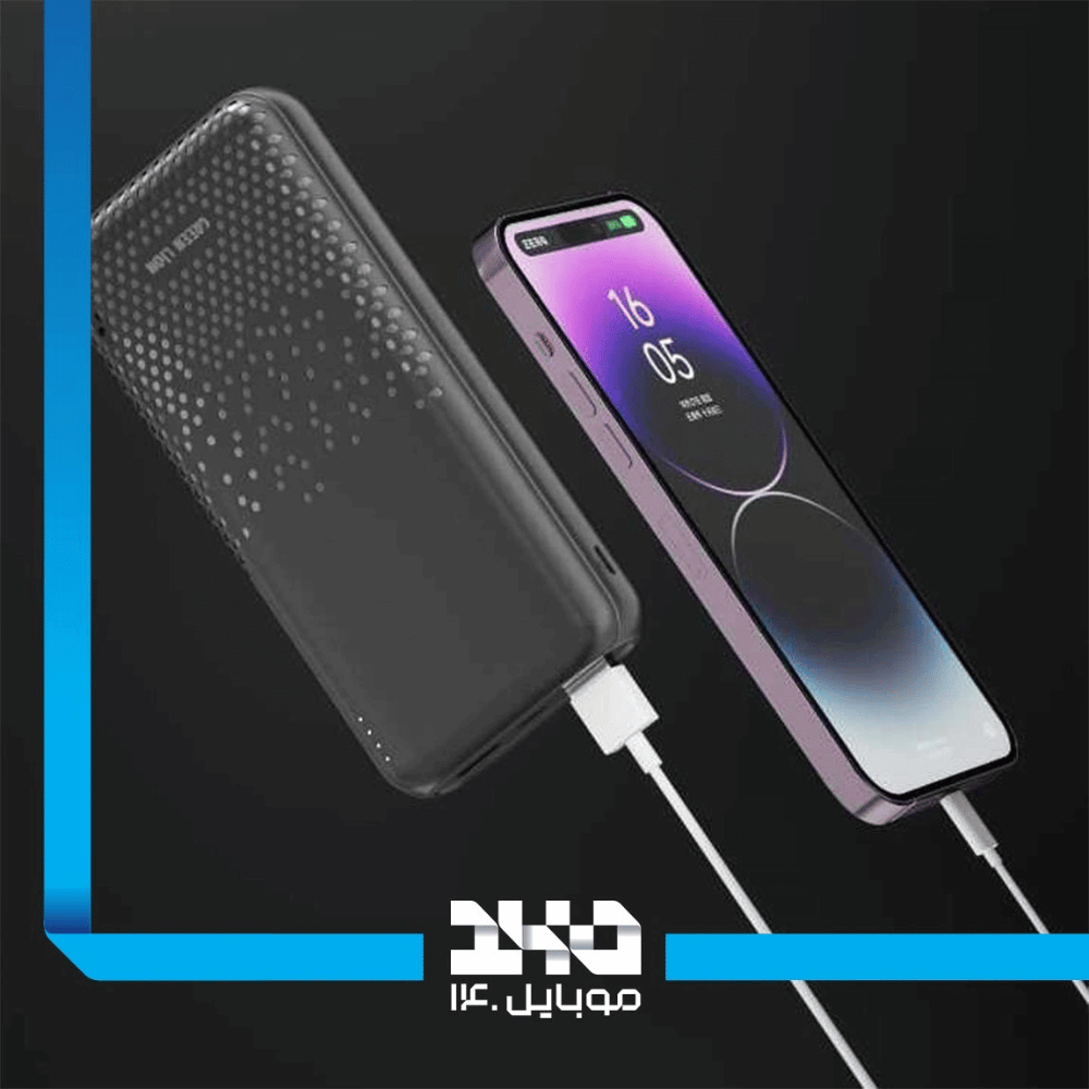 پاوربانک گرین لاین 20 وات مدل Rome Ultra Slim ظرفیت 20000 میلی‌آمپر ساعت | فست شارژ