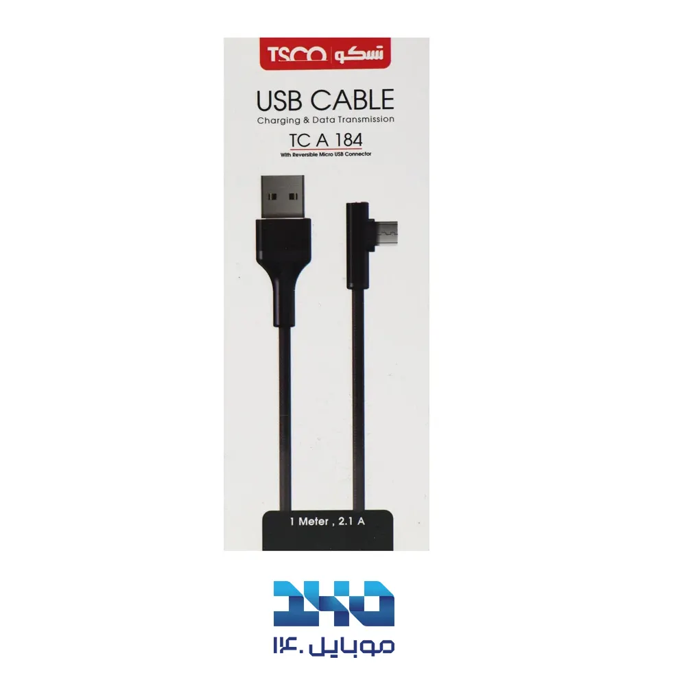 کابل تبدیل USB به microUSB تسکو مدل TC-A184 طول 1 متر