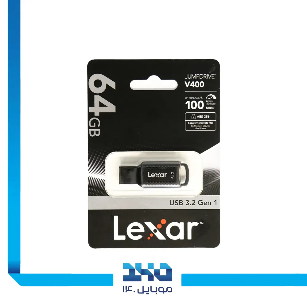 فلش مموری لکسار مدل Jump Drive (V400) ظرفیت 64 گیگابایت