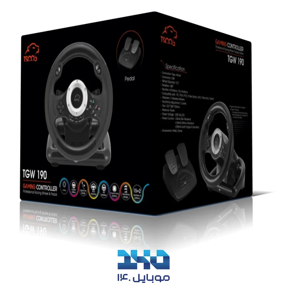 فرمان و پدال گیمینگ تسکو مدل TGW 190