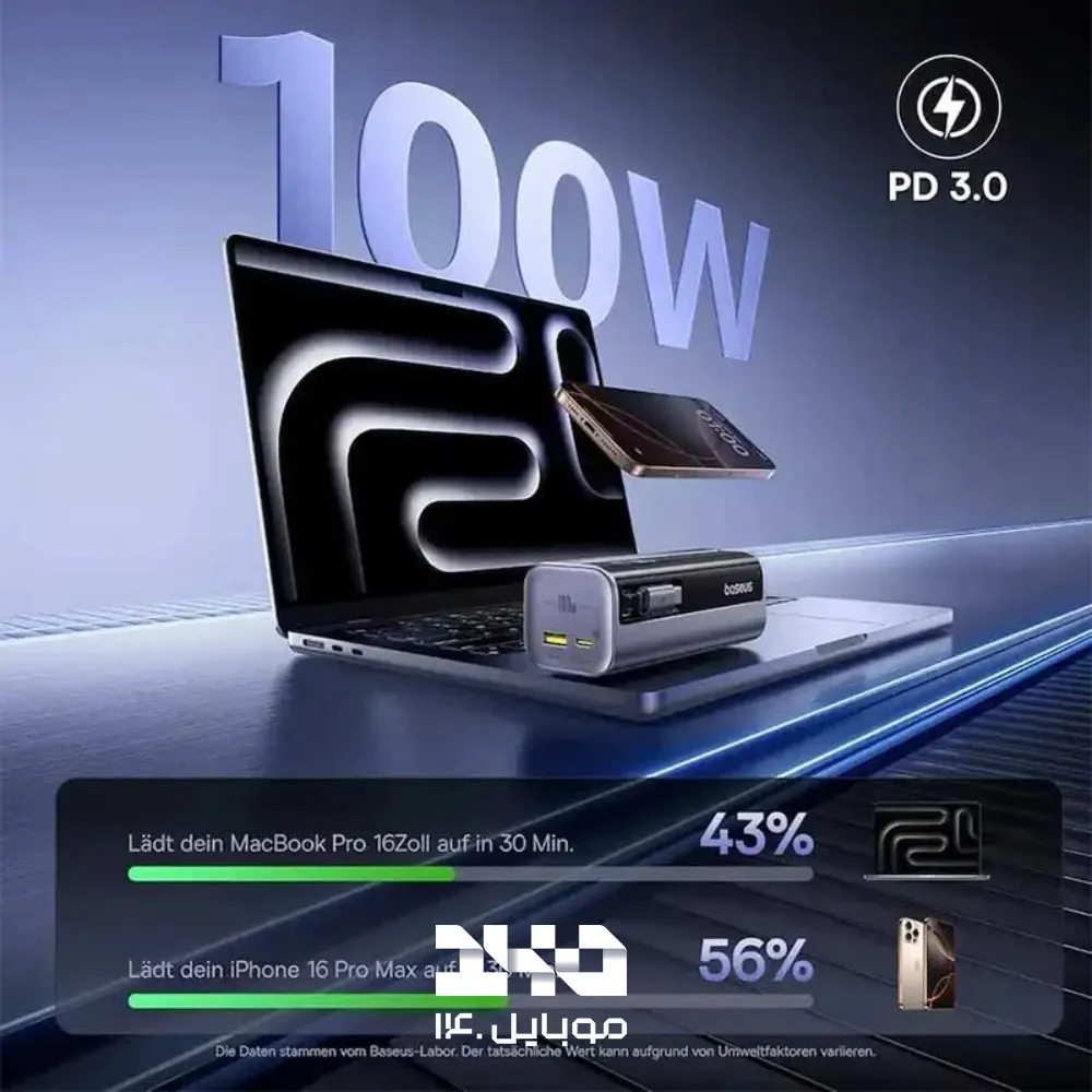 پاوربانک بیسوس 10000mAh مدل GR11 EnerGeek