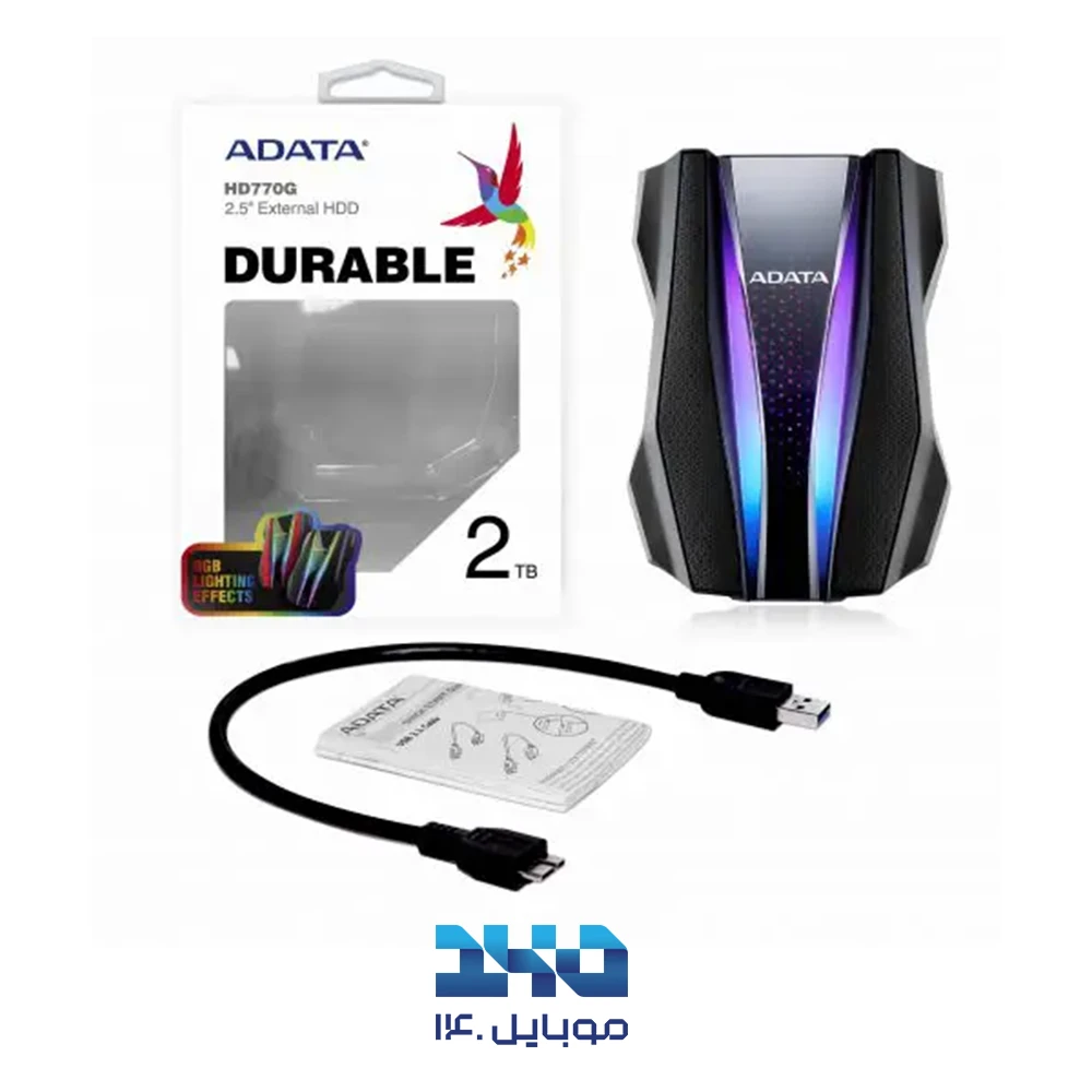 هارد اکسترنال ای دیتا مدل HD770G ظرفیت 2 ترابایت