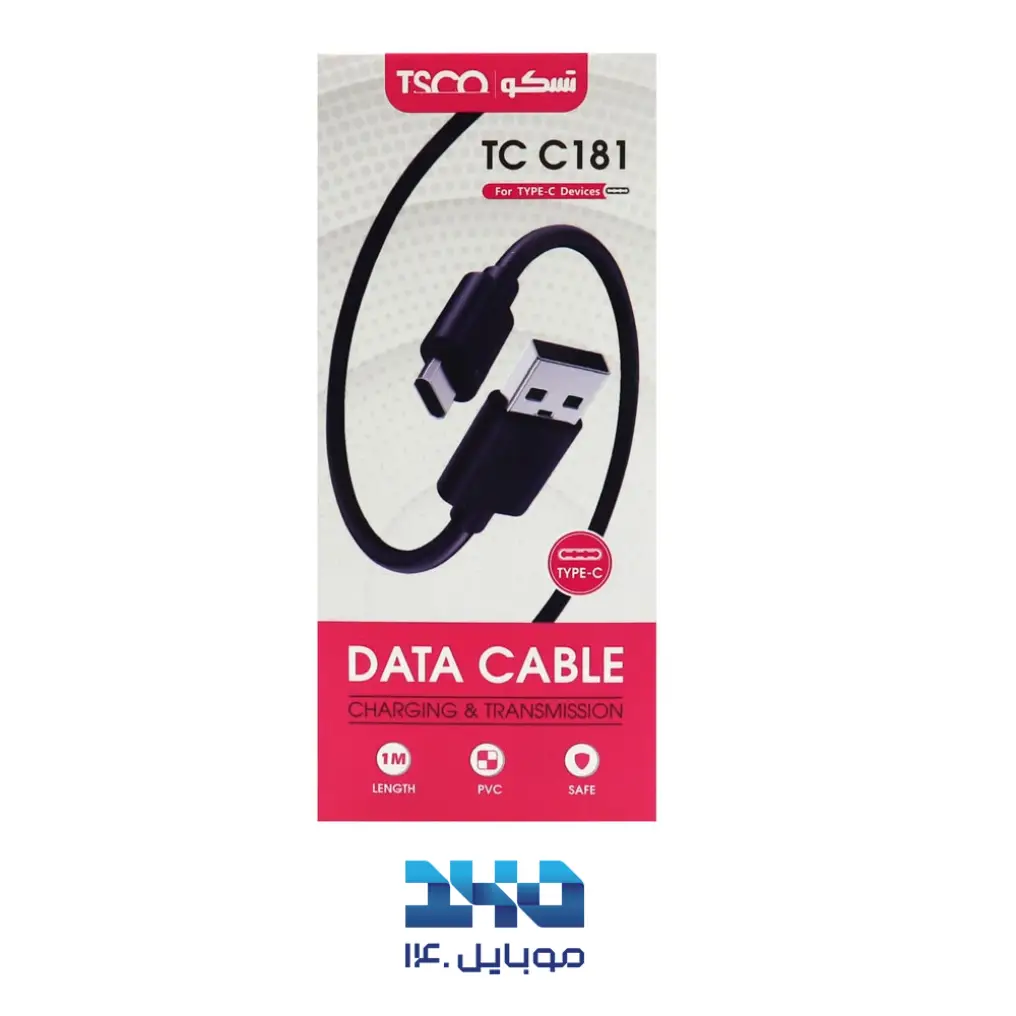 کابل تبدیل USB به USB-C تسکو مدل TCC 181 طول 1 متر