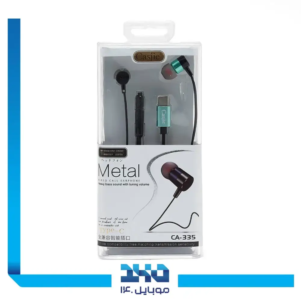 هندزفری سیمی تایپ سی کاسجی مدل CA-335-C