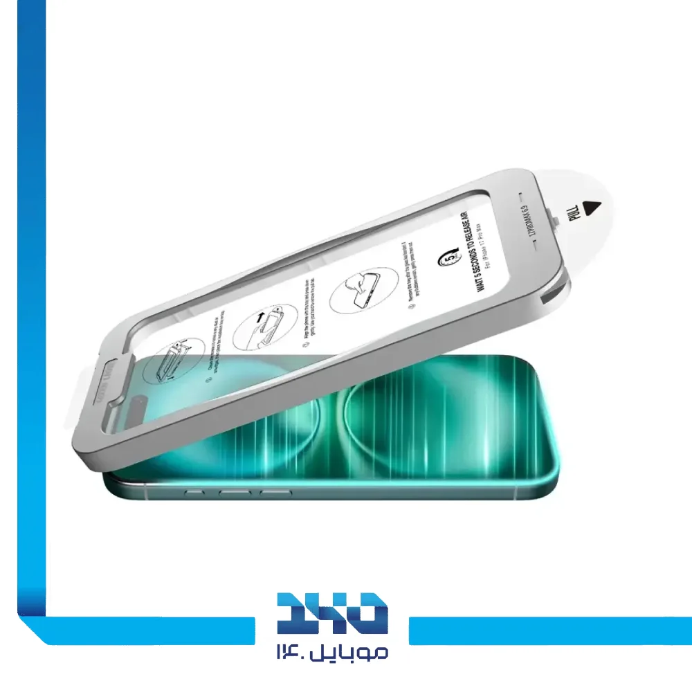 گلس 3D شفاف گوشی آیفون 17 پرو گرین لاین مدل Picasso