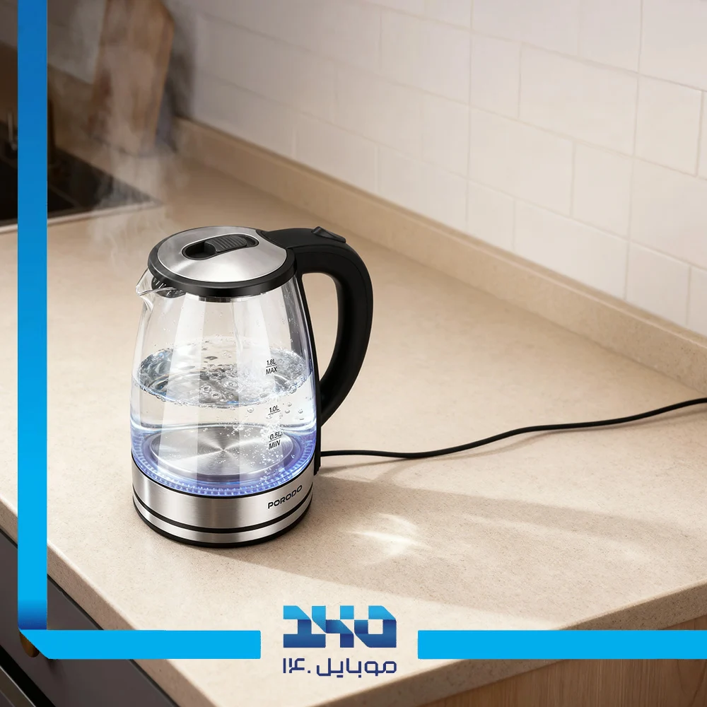 کتری برقی شیشهای پرودو مدل (PYRO T1)