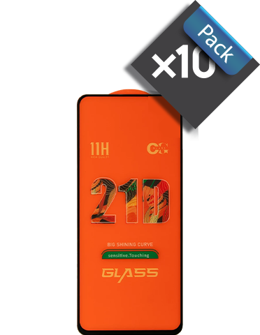 پک 10 تایی محافظ صفحه‌نمایش شیشه‌ای 9D/21D مناسب برای گوشی شیائومی Redmi 9C